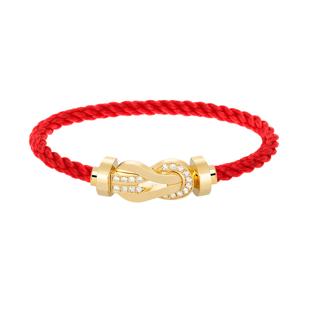 [Cyra]  CHANCE LARGE 8 FIGURE BUCKLE HALF DIAMOND BRACELET GOLD
