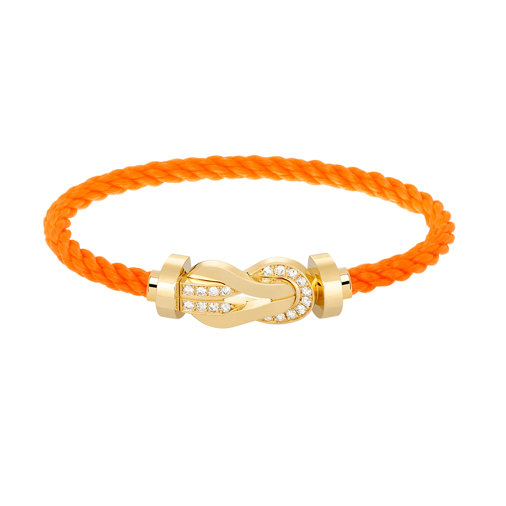 [Cyra]  CHANCE LARGE 8 FIGURE BUCKLE HALF DIAMOND BRACELET GOLD