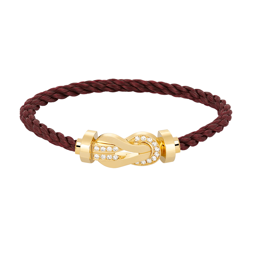 [Cyra]  CHANCE LARGE 8 FIGURE BUCKLE HALF DIAMOND BRACELET GOLD