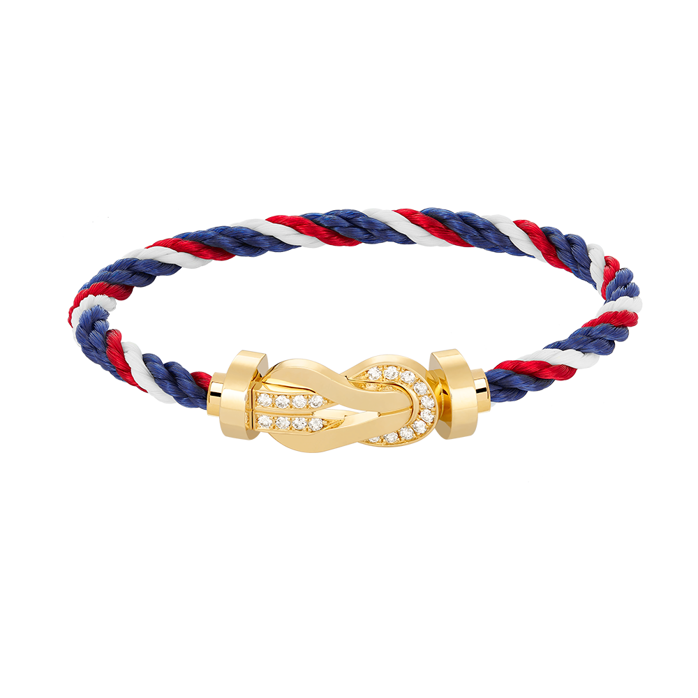 [Cyra]  CHANCE LARGE 8 FIGURE BUCKLE HALF DIAMOND BRACELET GOLD