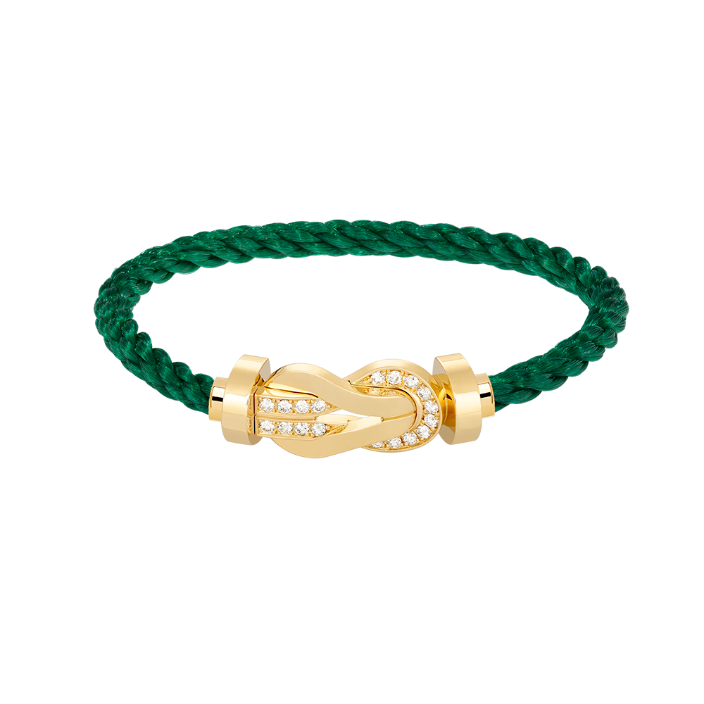 [Cyra]  CHANCE LARGE 8 FIGURE BUCKLE HALF DIAMOND BRACELET GOLD