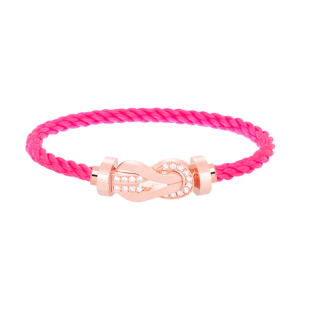 [Cyra]  CHANCE LARGE 8 FIGURE BUCKLE HALF DIAMOND BRACELET ROSE GOLD