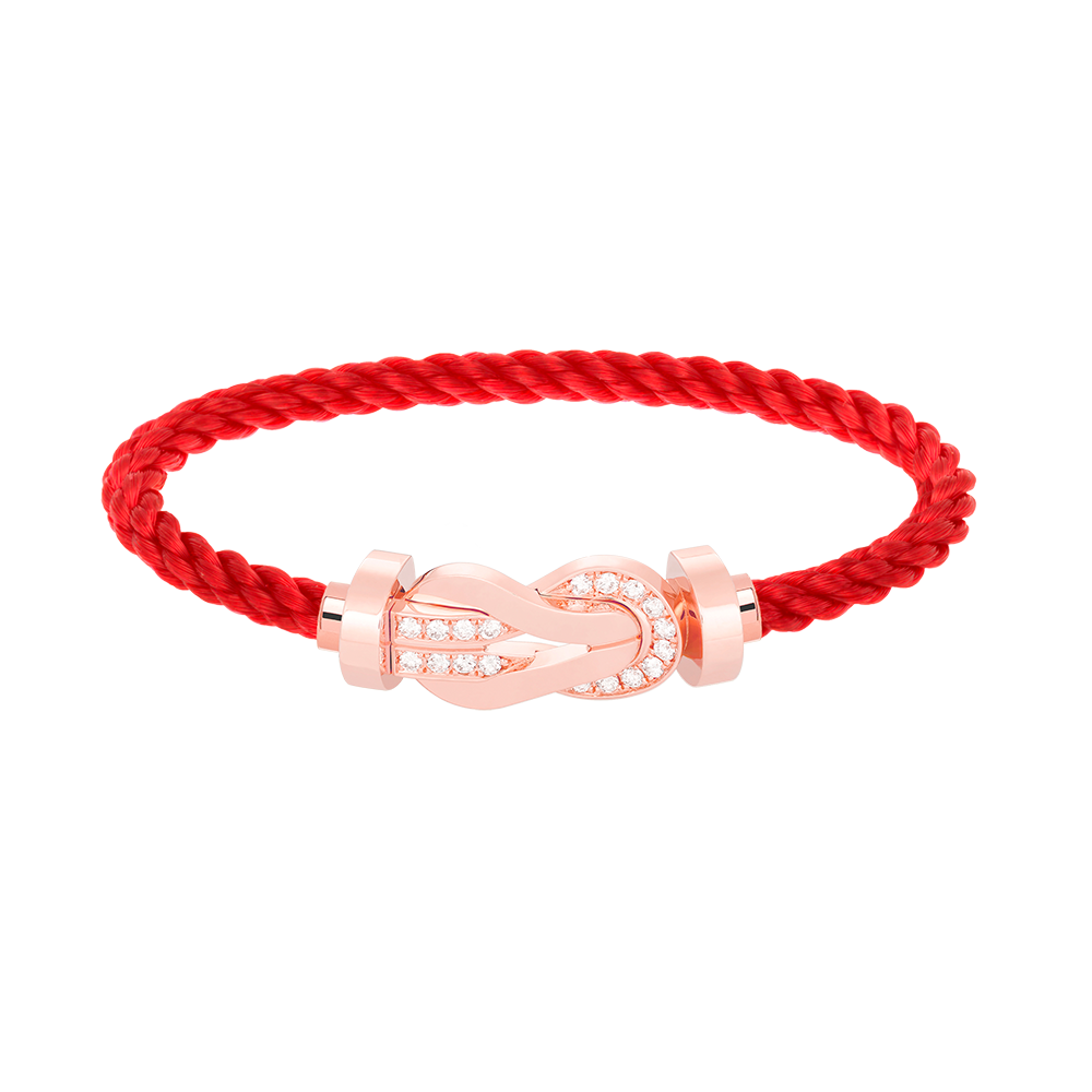 [Cyra]  CHANCE LARGE 8 FIGURE BUCKLE HALF DIAMOND BRACELET ROSE GOLD