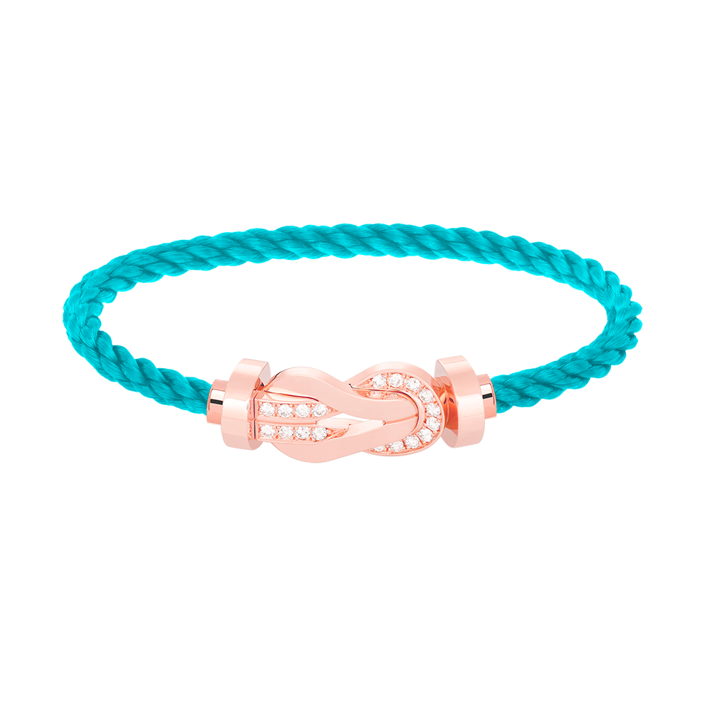 [Cyra]  CHANCE LARGE 8 FIGURE BUCKLE HALF DIAMOND BRACELET ROSE GOLD