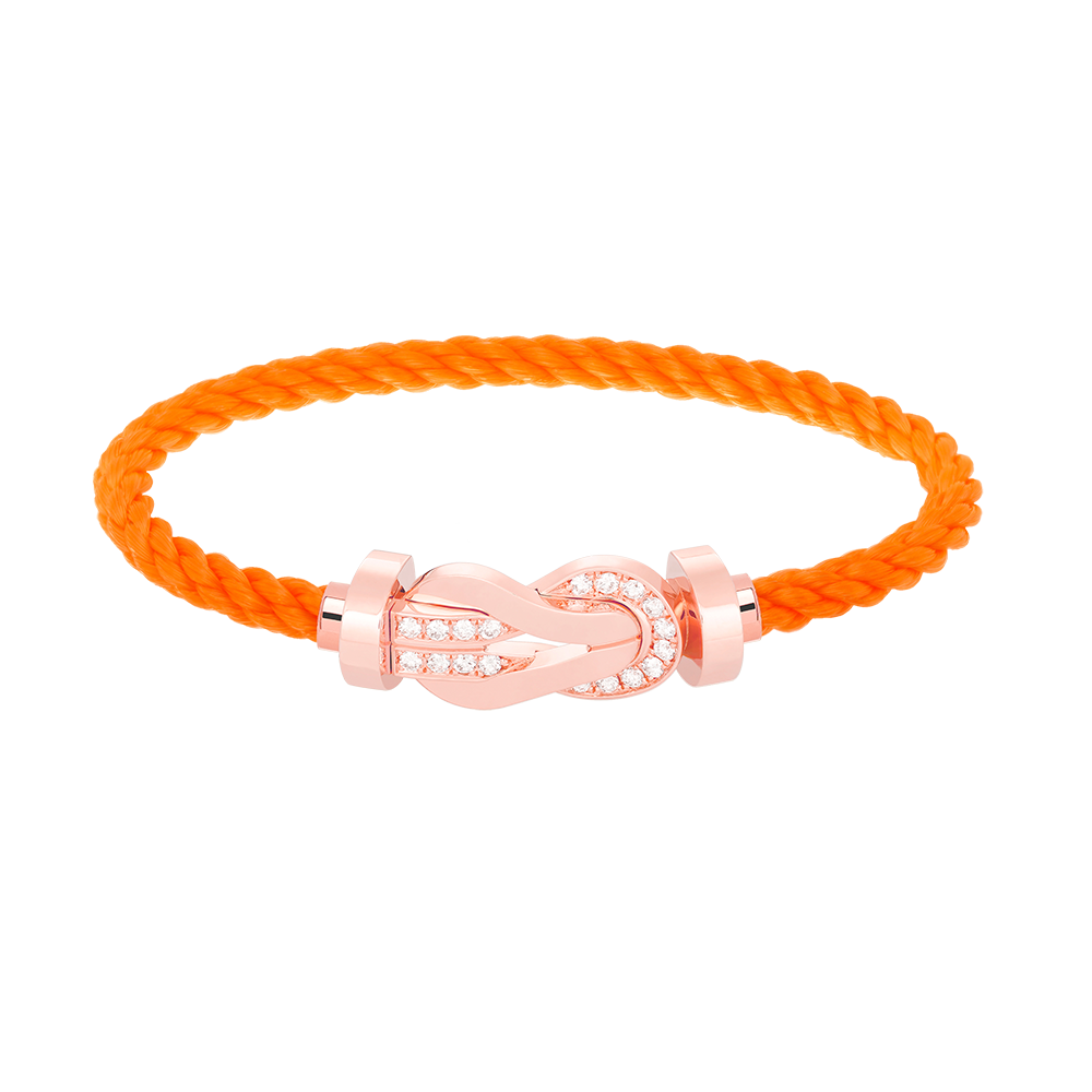 [Cyra]  CHANCE LARGE 8 FIGURE BUCKLE HALF DIAMOND BRACELET ROSE GOLD