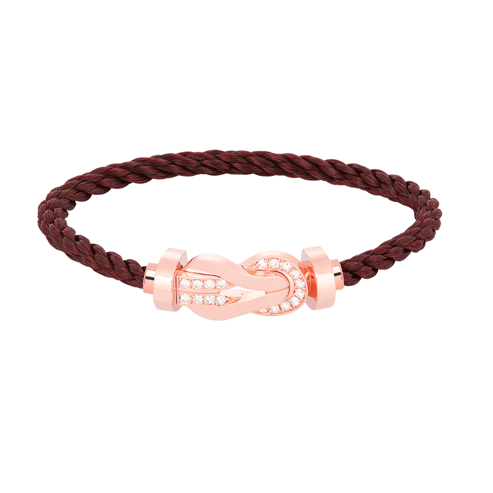 [Cyra]  CHANCE LARGE 8 FIGURE BUCKLE HALF DIAMOND BRACELET ROSE GOLD