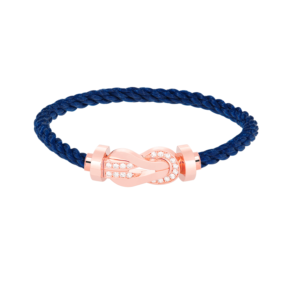 [Cyra]  CHANCE LARGE 8 FIGURE BUCKLE HALF DIAMOND BRACELET ROSE GOLD