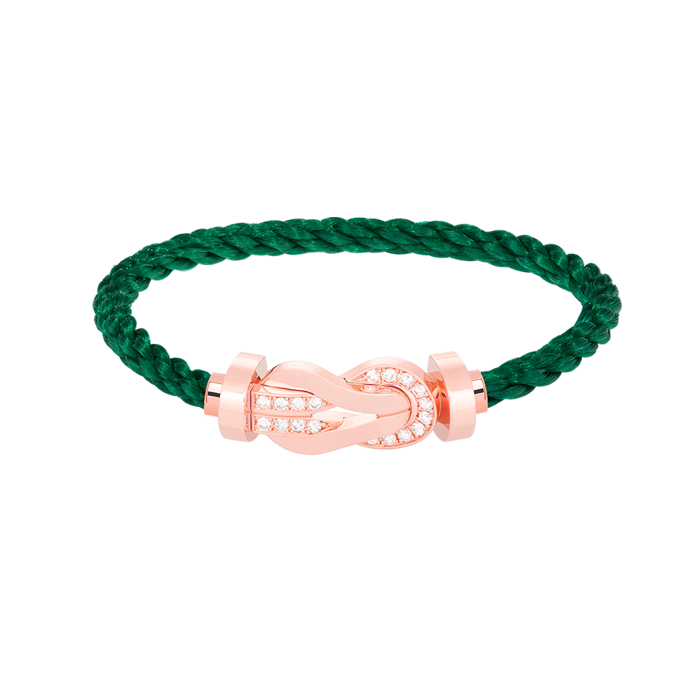 [Cyra]  CHANCE LARGE 8 FIGURE BUCKLE HALF DIAMOND BRACELET ROSE GOLD