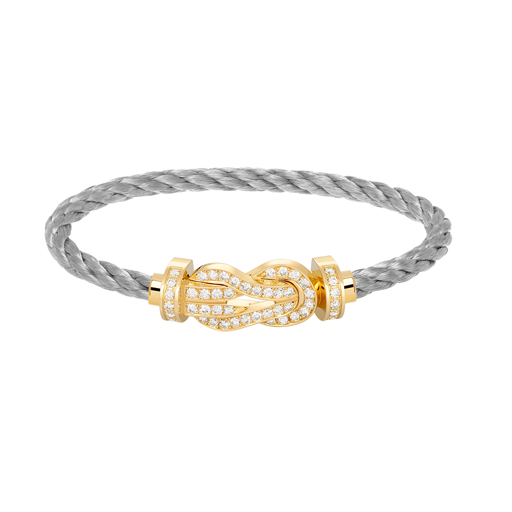 [Cyra]  CHANCE LARGE 8 FIGURE BUCKLE FULLDIAMOND BRACELET GOLD