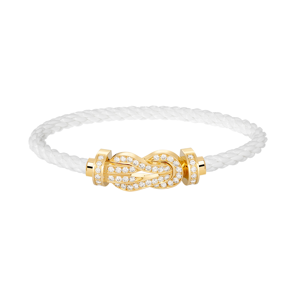 [Cyra]  CHANCE LARGE 8 FIGURE BUCKLE FULLDIAMOND BRACELET GOLD