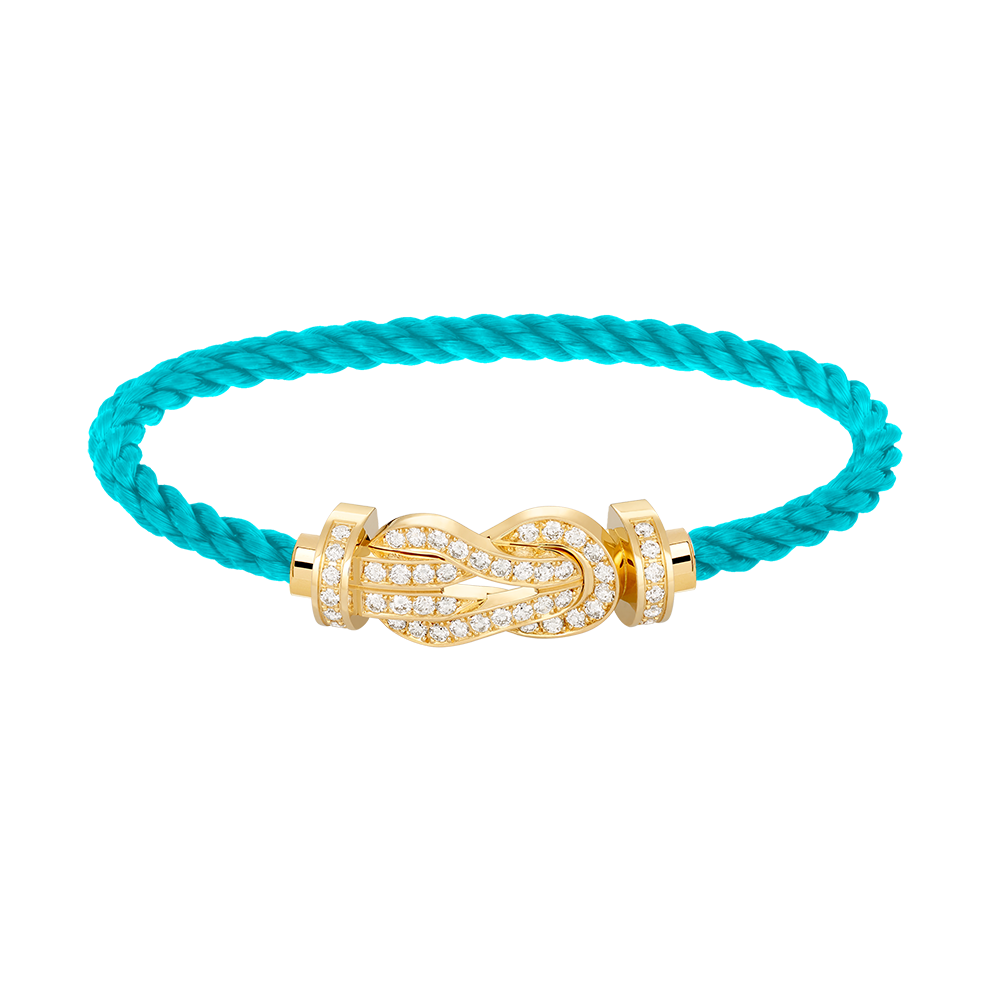[Cyra]  CHANCE LARGE 8 FIGURE BUCKLE FULLDIAMOND BRACELET GOLD