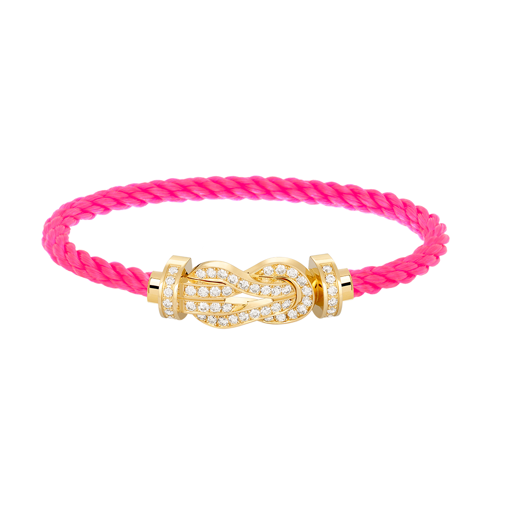 [Cyra]  CHANCE LARGE 8 FIGURE BUCKLE FULLDIAMOND BRACELET GOLD