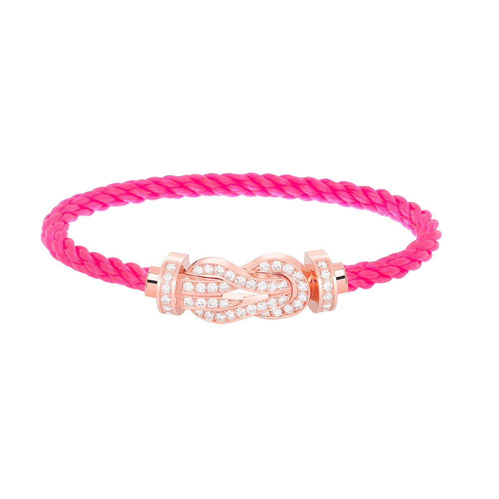 [Cyra]  CHANCE LARGE 8 FIGURE BUCKLE FULL DIAMOND BRACELET ROSE GOLD