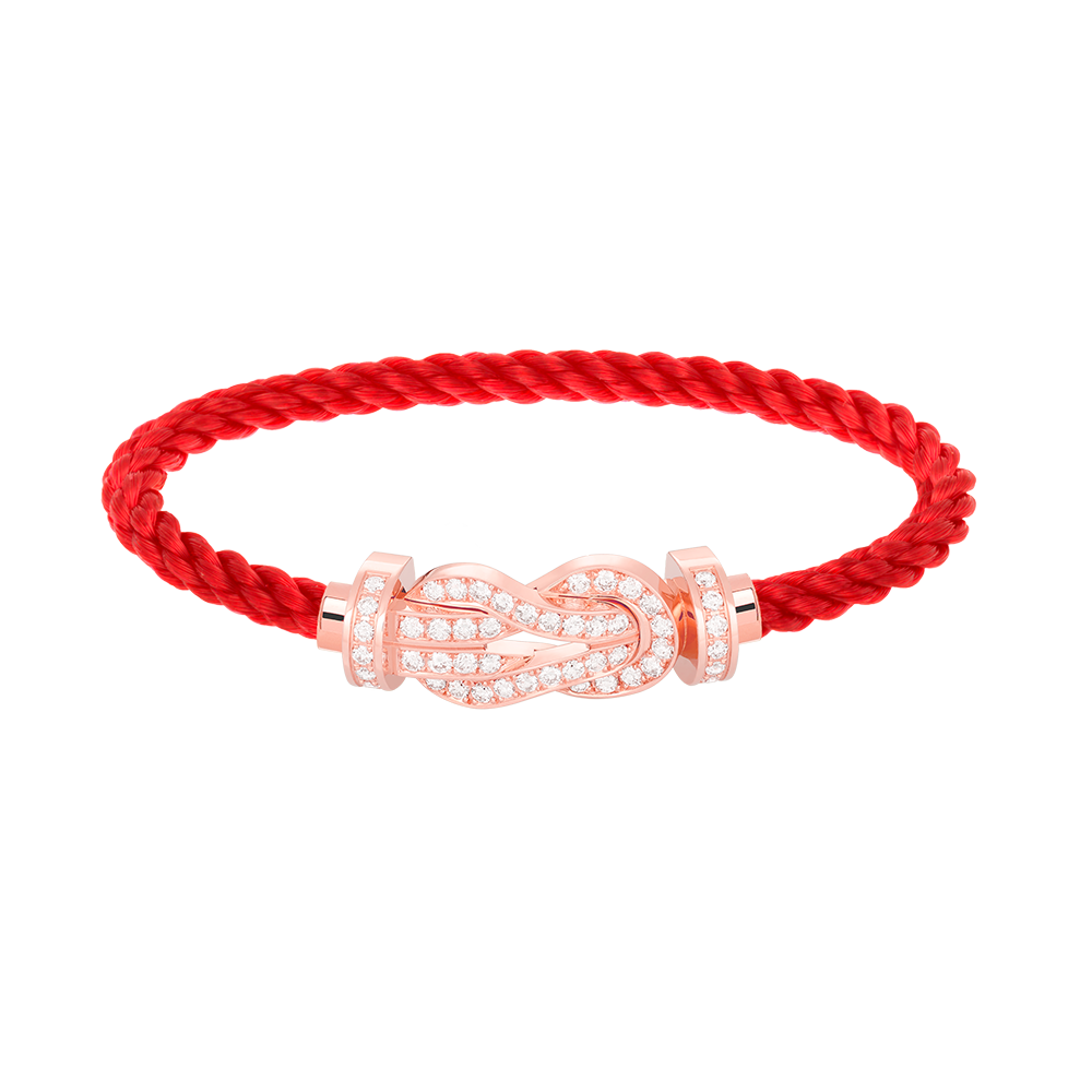 [Cyra]  CHANCE LARGE 8 FIGURE BUCKLE FULL DIAMOND BRACELET ROSE GOLD
