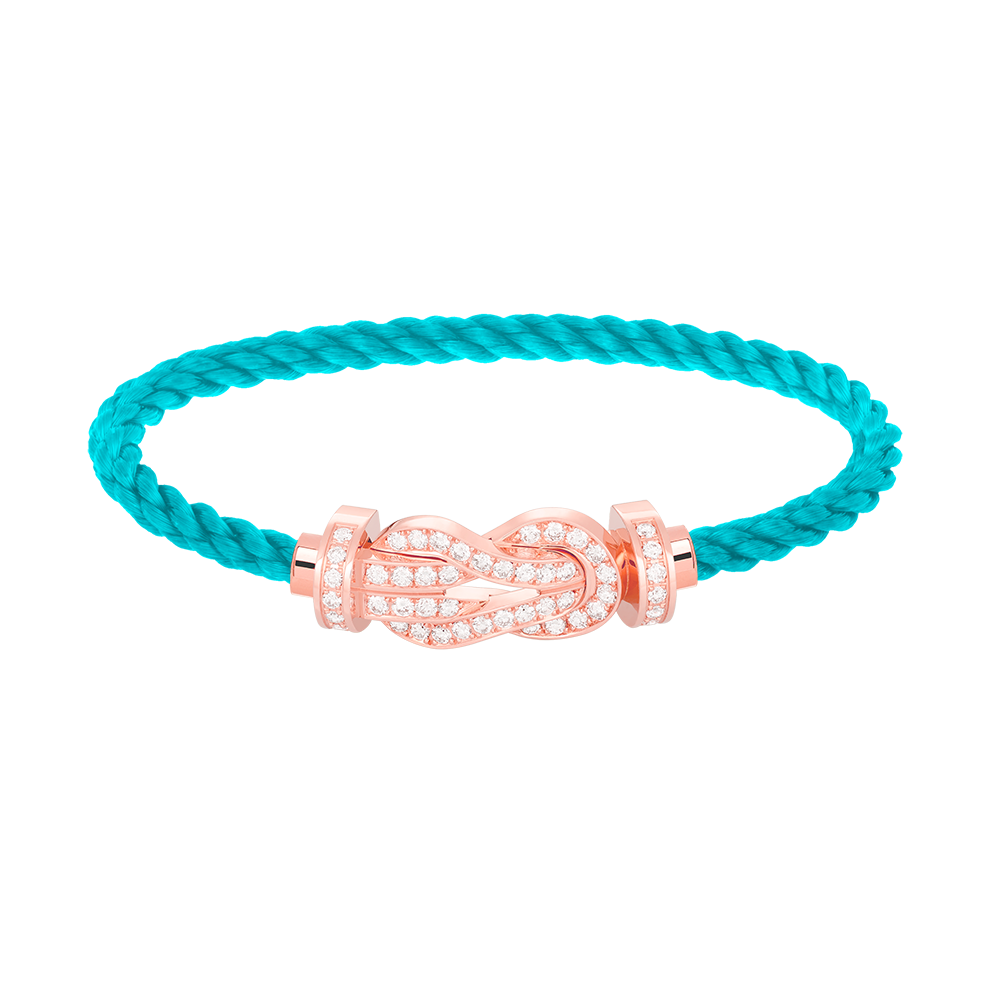 [Cyra]  CHANCE LARGE 8 FIGURE BUCKLE FULL DIAMOND BRACELET ROSE GOLD