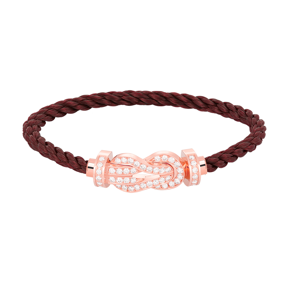 [Cyra]  CHANCE LARGE 8 FIGURE BUCKLE FULL DIAMOND BRACELET ROSE GOLD
