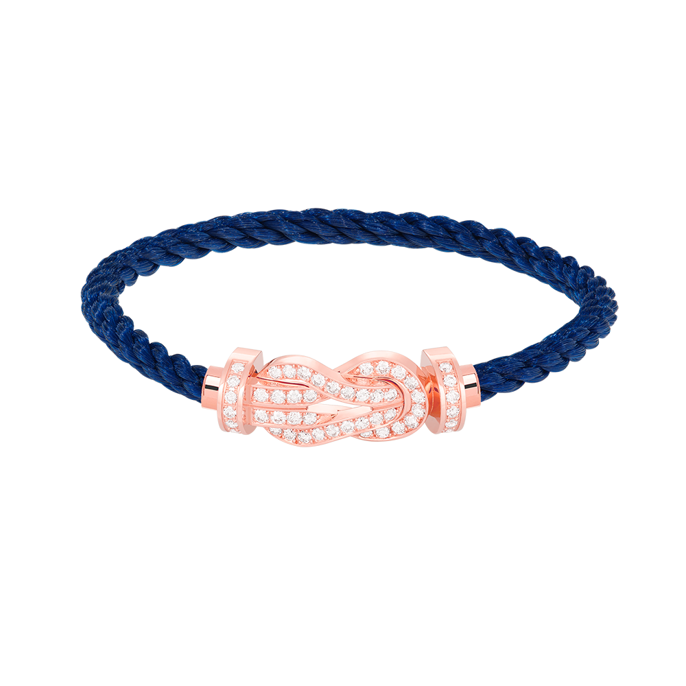 [Cyra]  CHANCE LARGE 8 FIGURE BUCKLE FULL DIAMOND BRACELET ROSE GOLD