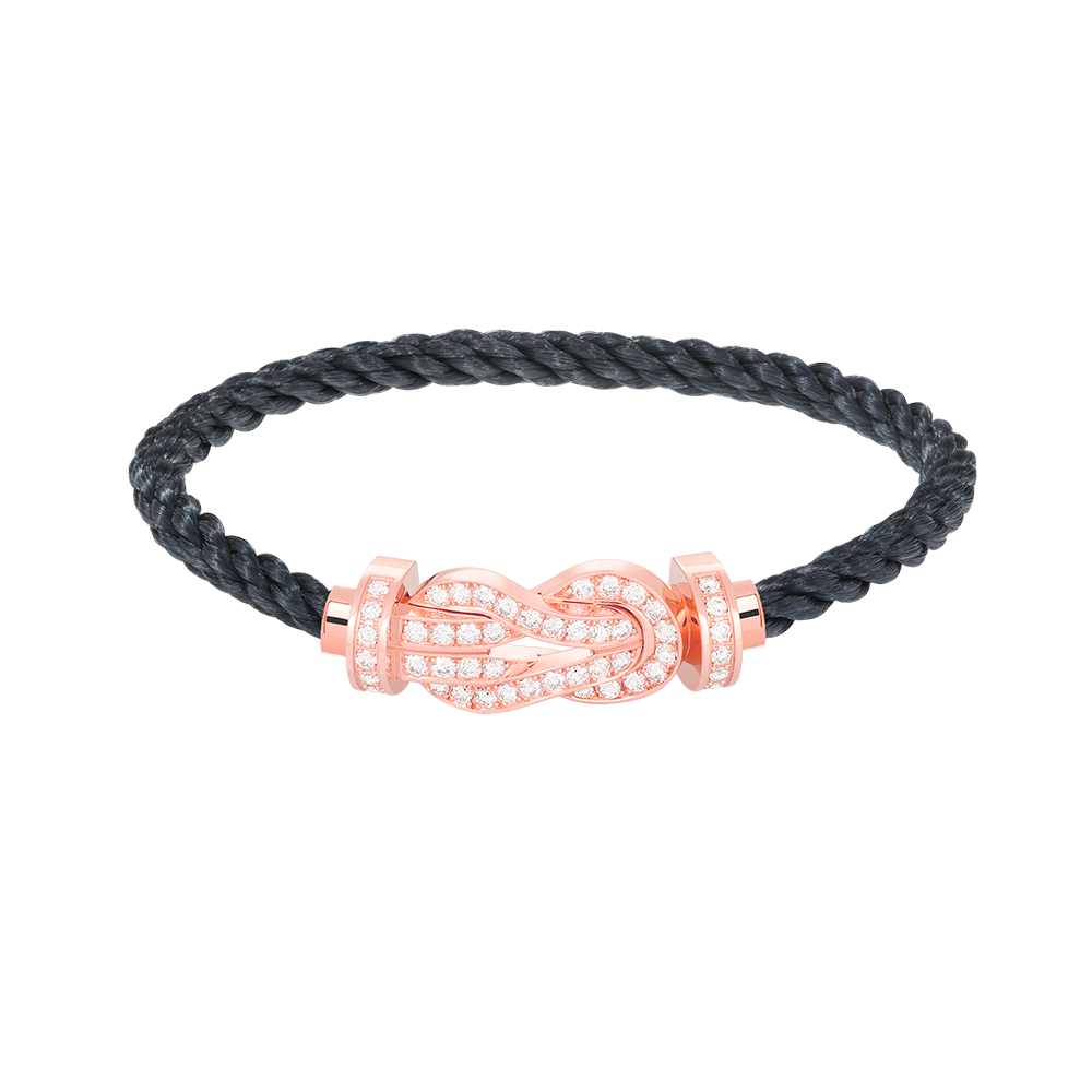 [Cyra]  CHANCE LARGE 8 FIGURE BUCKLE FULL DIAMOND BRACELET ROSE GOLD