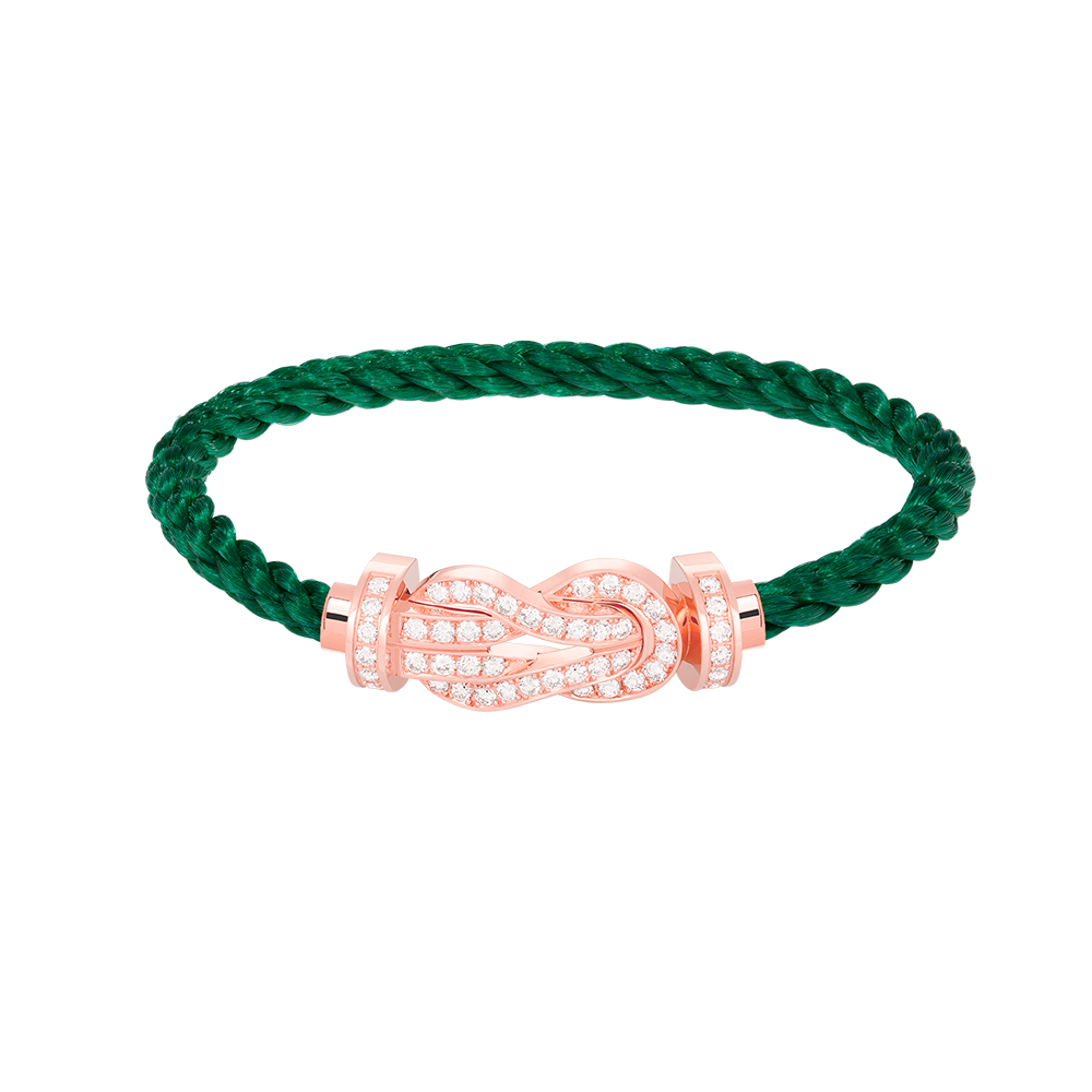 [Cyra]  CHANCE LARGE 8 FIGURE BUCKLE FULL DIAMOND BRACELET ROSE GOLD