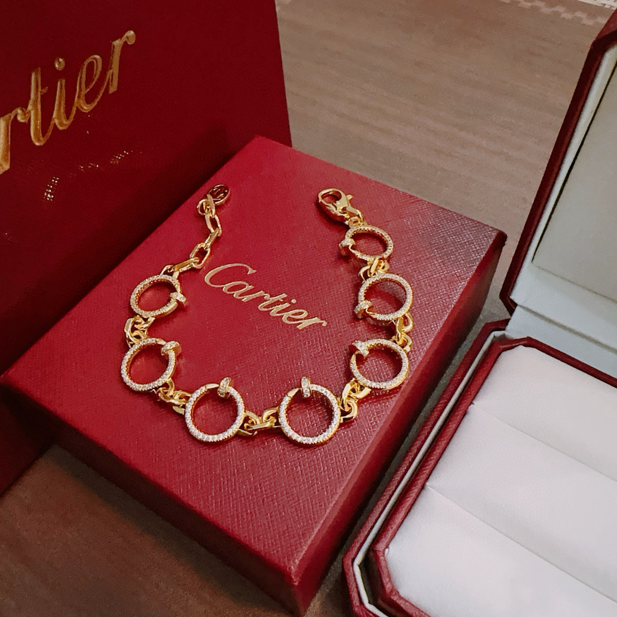 [Cyra] ARMBAND LOVE&JUSTE MIT DIAMANTEN