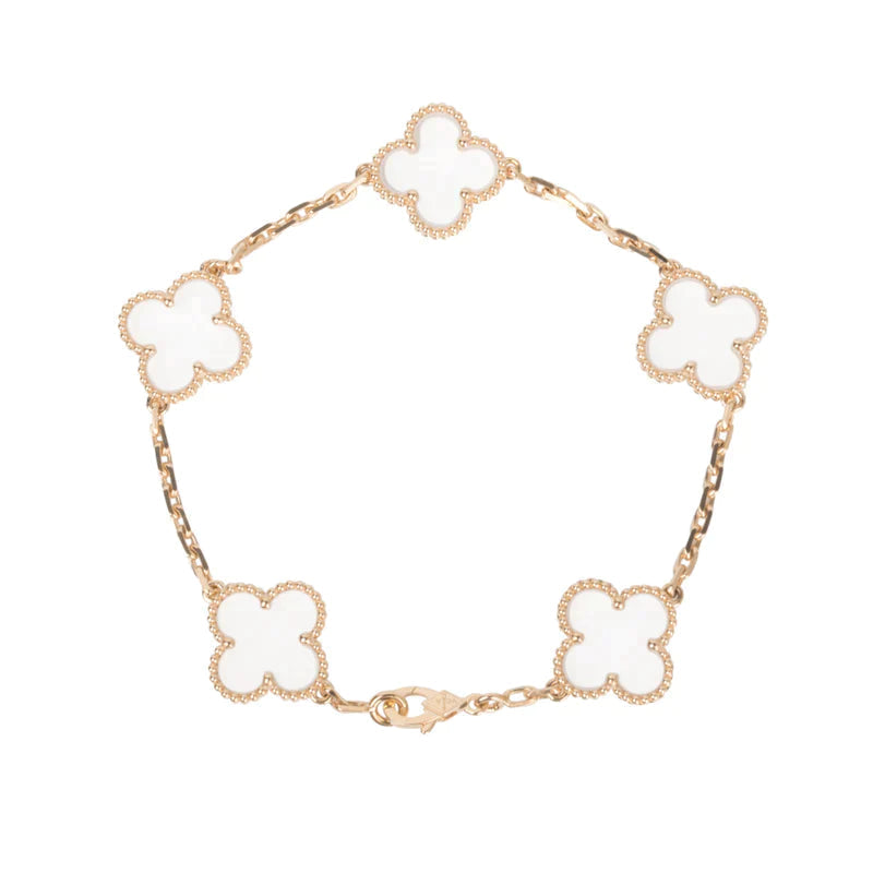 [Cyra] Neues CLOVER 5 MOTIV BERGKRISTALL-ARMBAND
