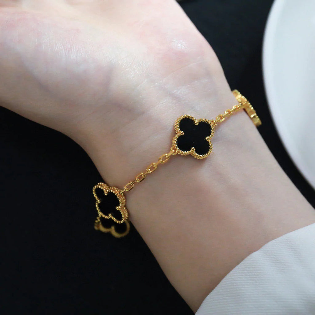 [Cyra] NEUE CLOVER 5 MOTIV ONYX ARMBAND KOLLEKTION