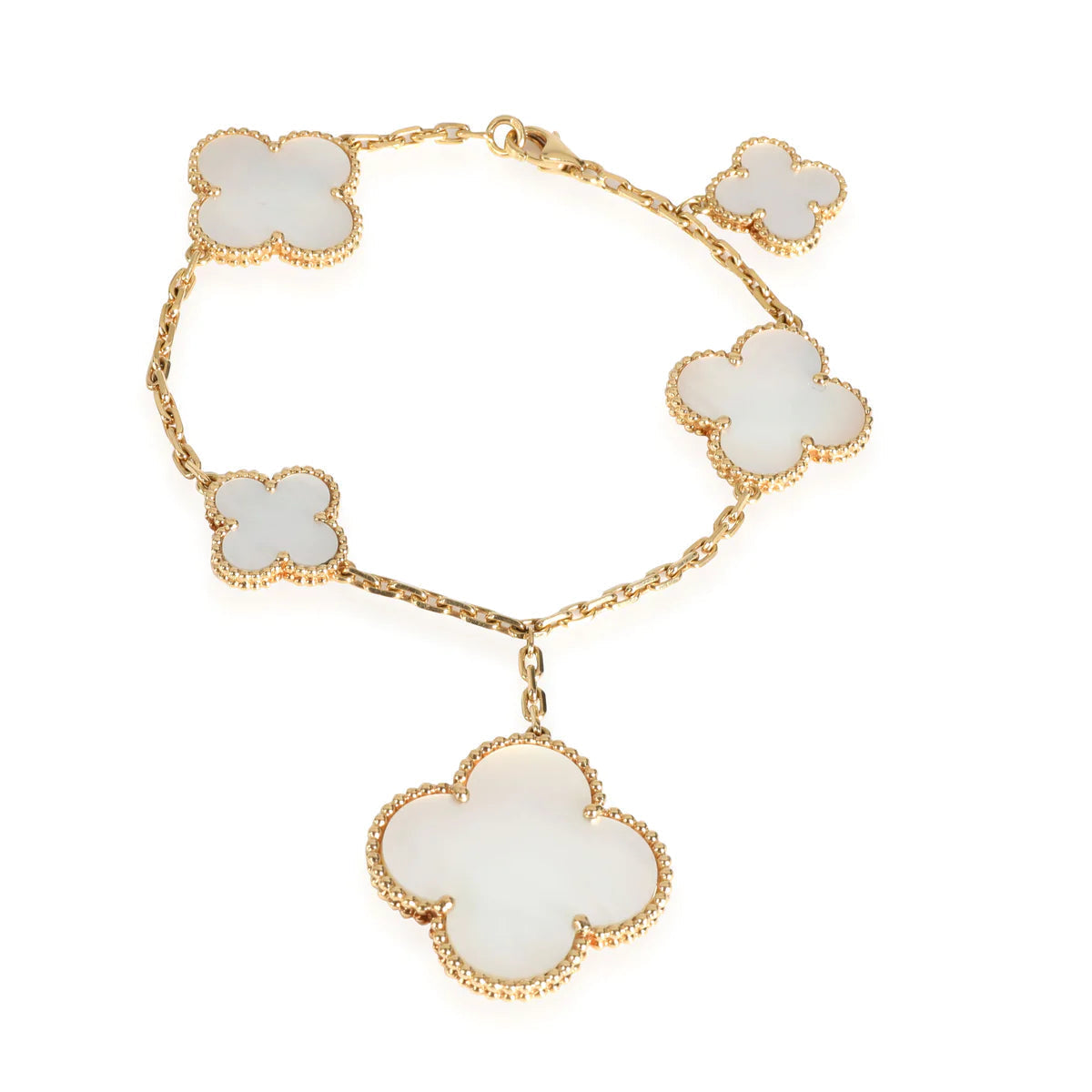 [Cyra]  MAGIC CLOVER MOP GOLD BRACELET 5 MOTIFS