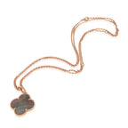 [Cyra] CLOVER 25MM GOLD DUNKLE PERLMUTT GROSSE CLOVER-HALSKETTE