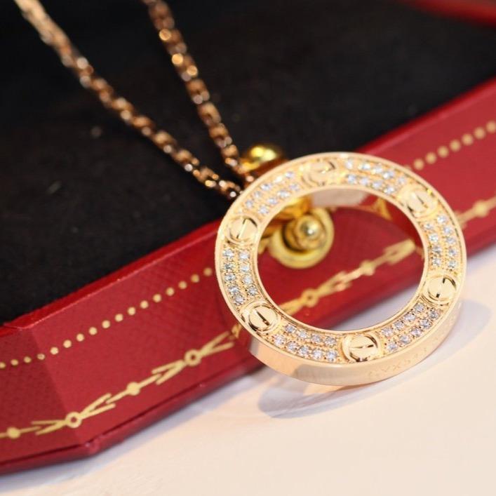[Cyra]  LOVE NECKLACE ADJUSTABLE ROSE GOLD