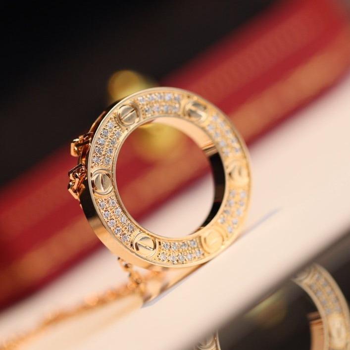 [Cyra]  LOVE NECKLACE ADJUSTABLE ROSE GOLD