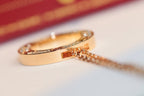 [Cyra]  LOVE NECKLACE ADJUSTABLE ROSE GOLD