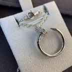 [Cyra]  JUSTE NECKLACE SILVER DIAMONDS
