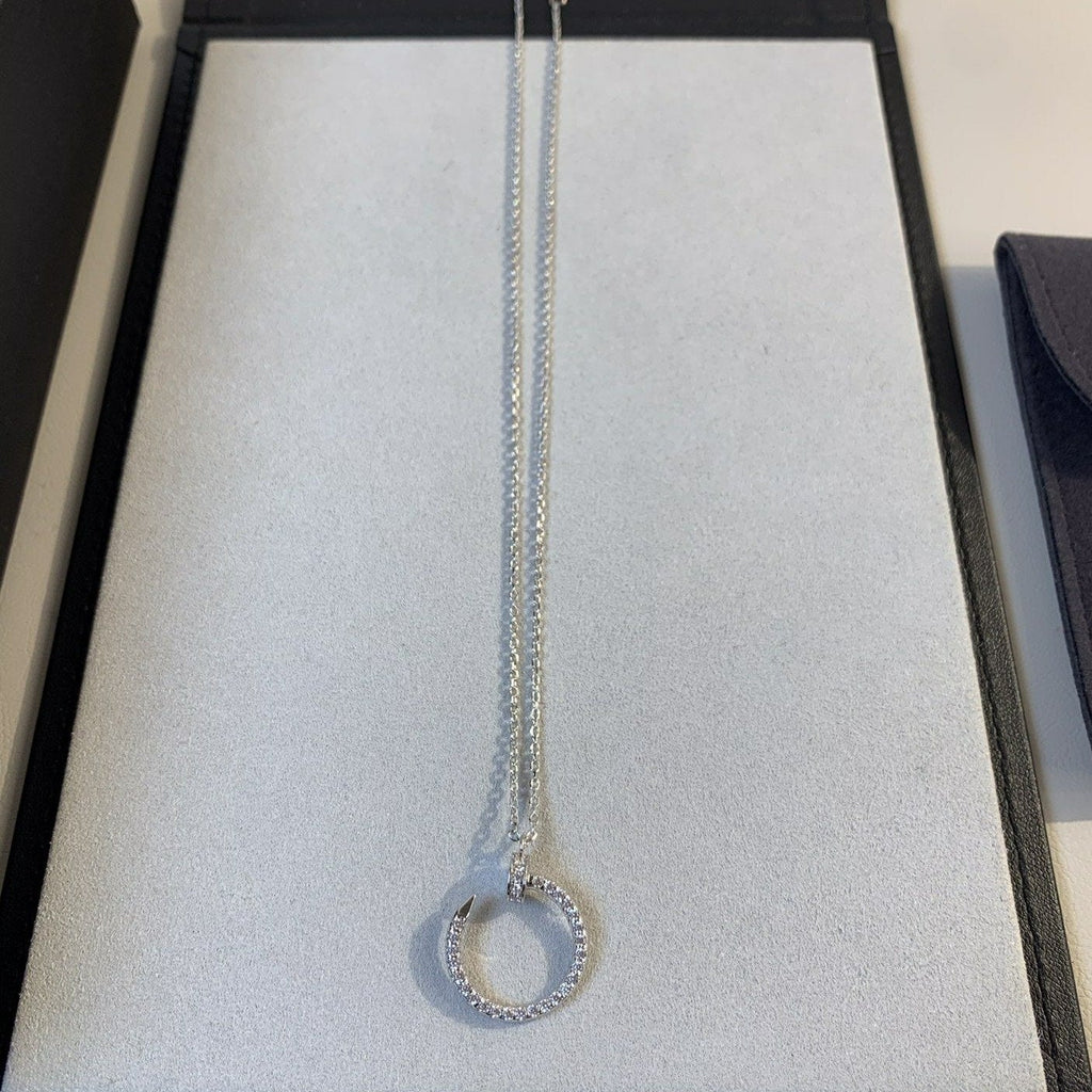 [Cyra]  JUSTE NECKLACE SILVER DIAMONDS