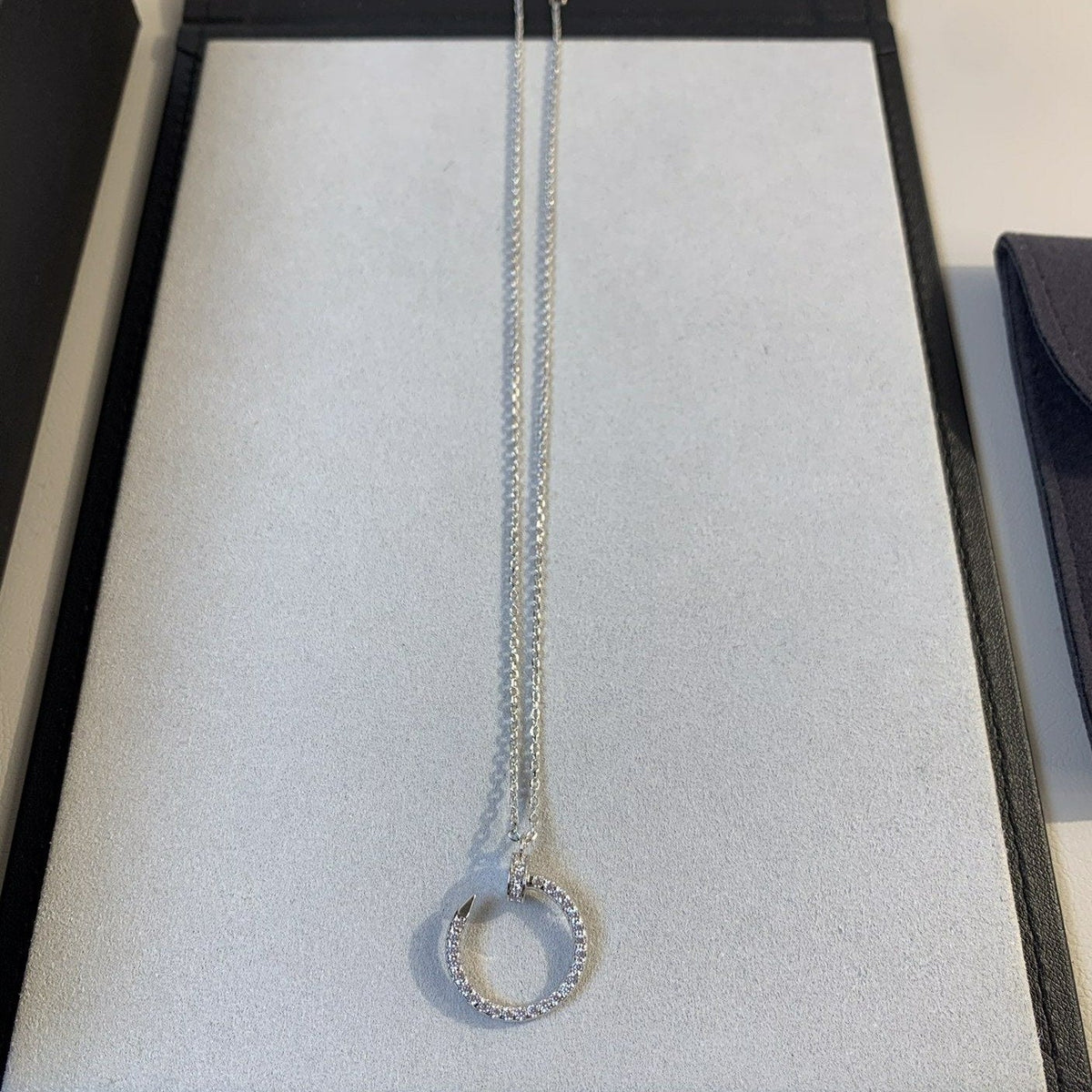 [Cyra]  JUSTE NECKLACE SILVER DIAMONDS