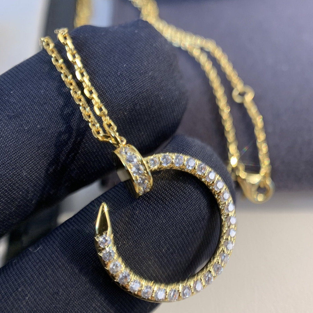 [Cyra]  JUSTE NECKLACE GOLD DIAMONDS