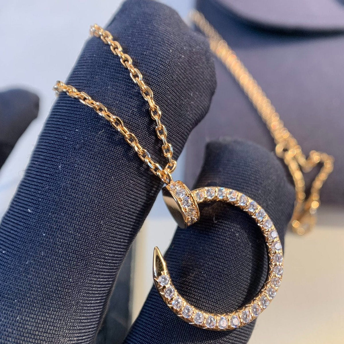 [Cyra]  JUSTE NECKLACE PINK GOLD DIAMONDS