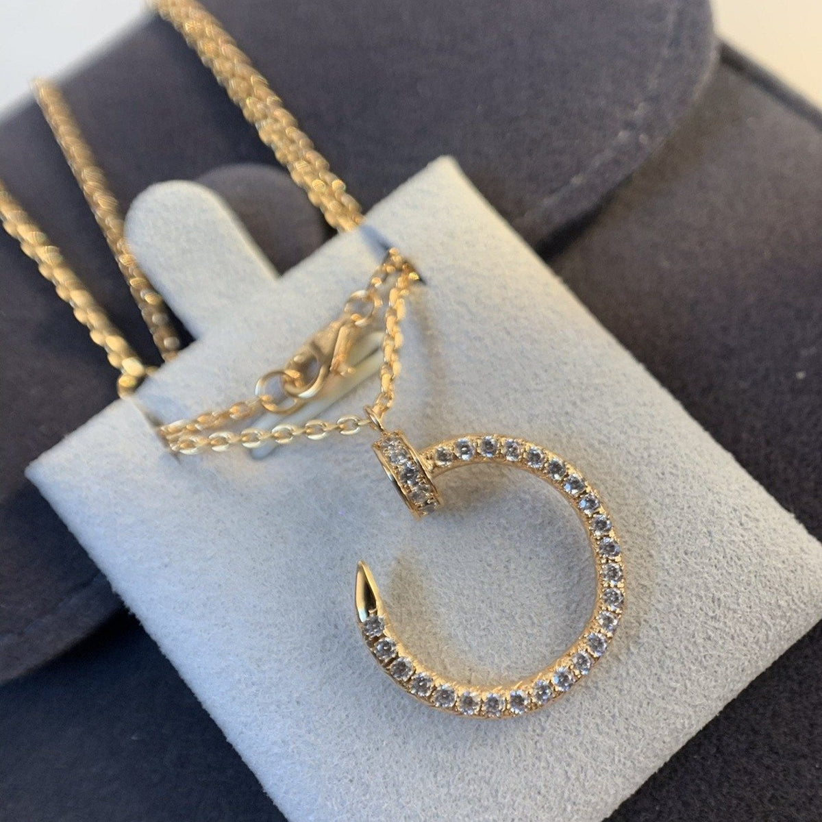 [Cyra]  JUSTE NECKLACE PINK GOLD DIAMONDS