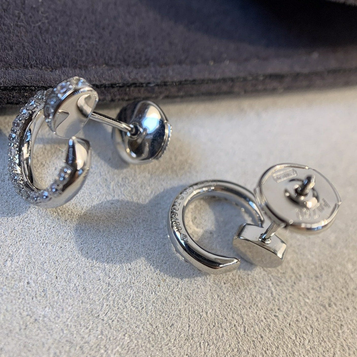 [Cyra]  JUSTE EARRINGS SILVER DIAMONDS