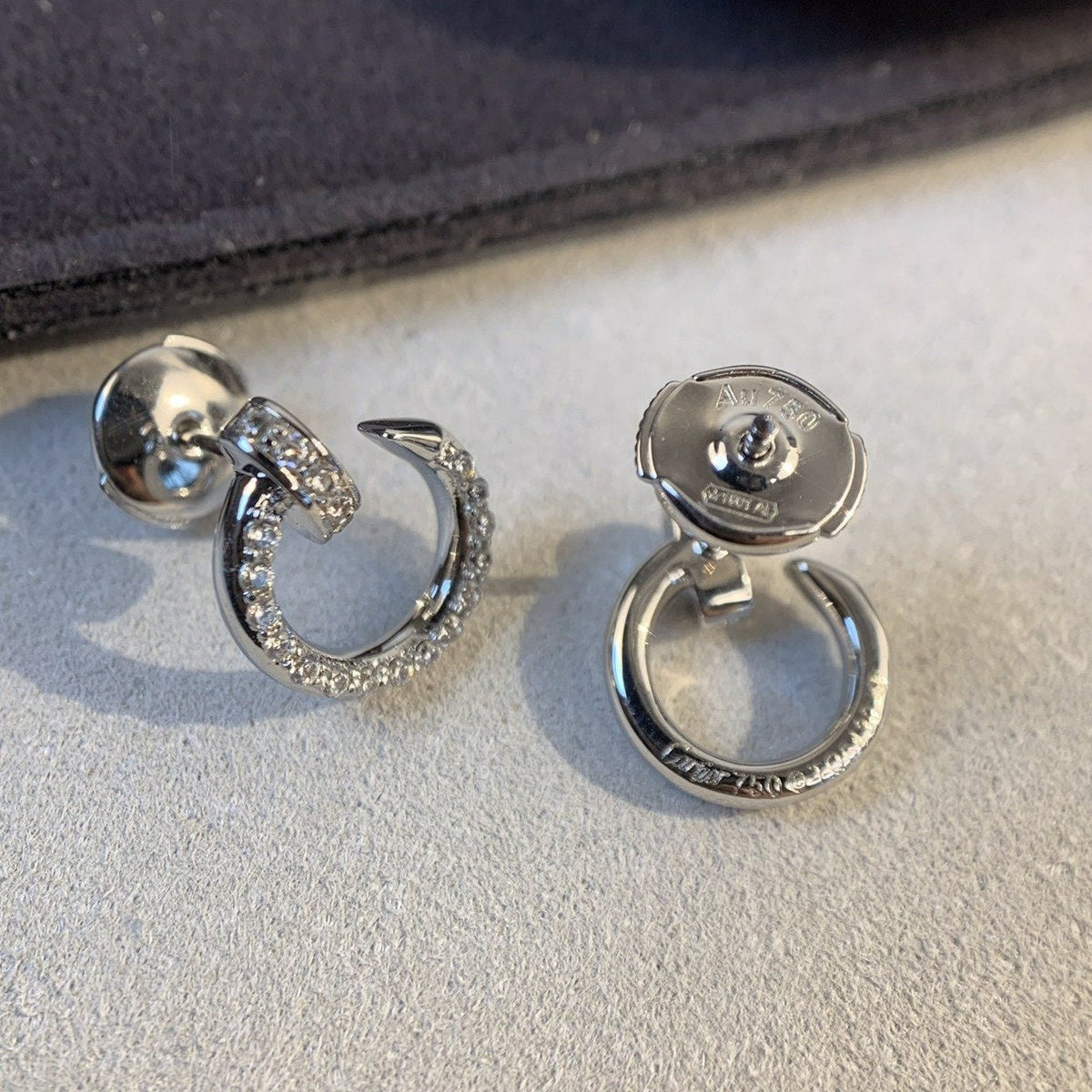 [Cyra]  JUSTE EARRINGS SILVER DIAMONDS