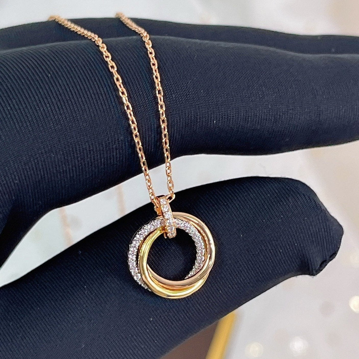 [Cyra] TRINITY HALSKETTE SILBER GOLD ROSÉGOLD DIAMANTEN