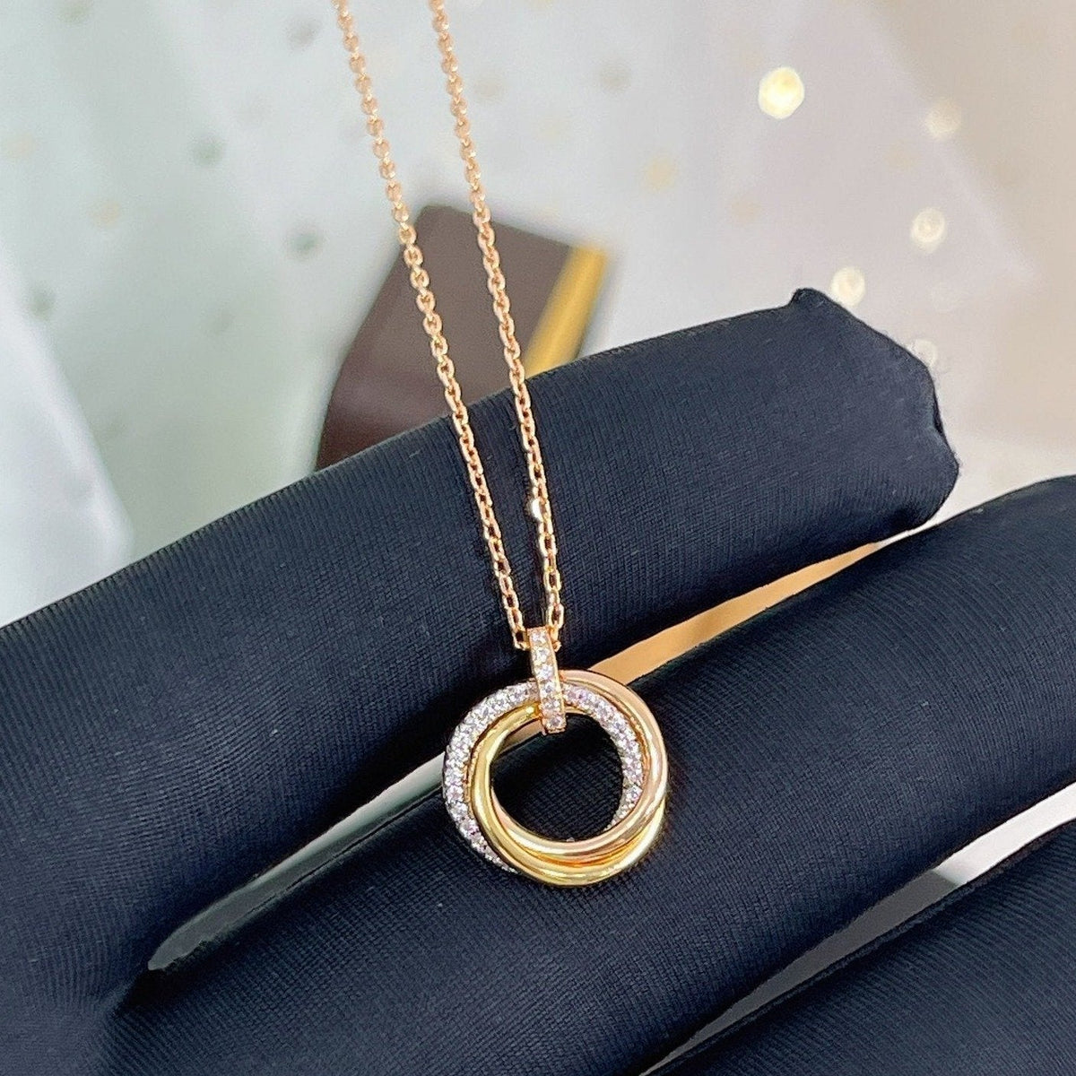[Cyra] TRINITY HALSKETTE SILBER GOLD ROSÉGOLD DIAMANTEN