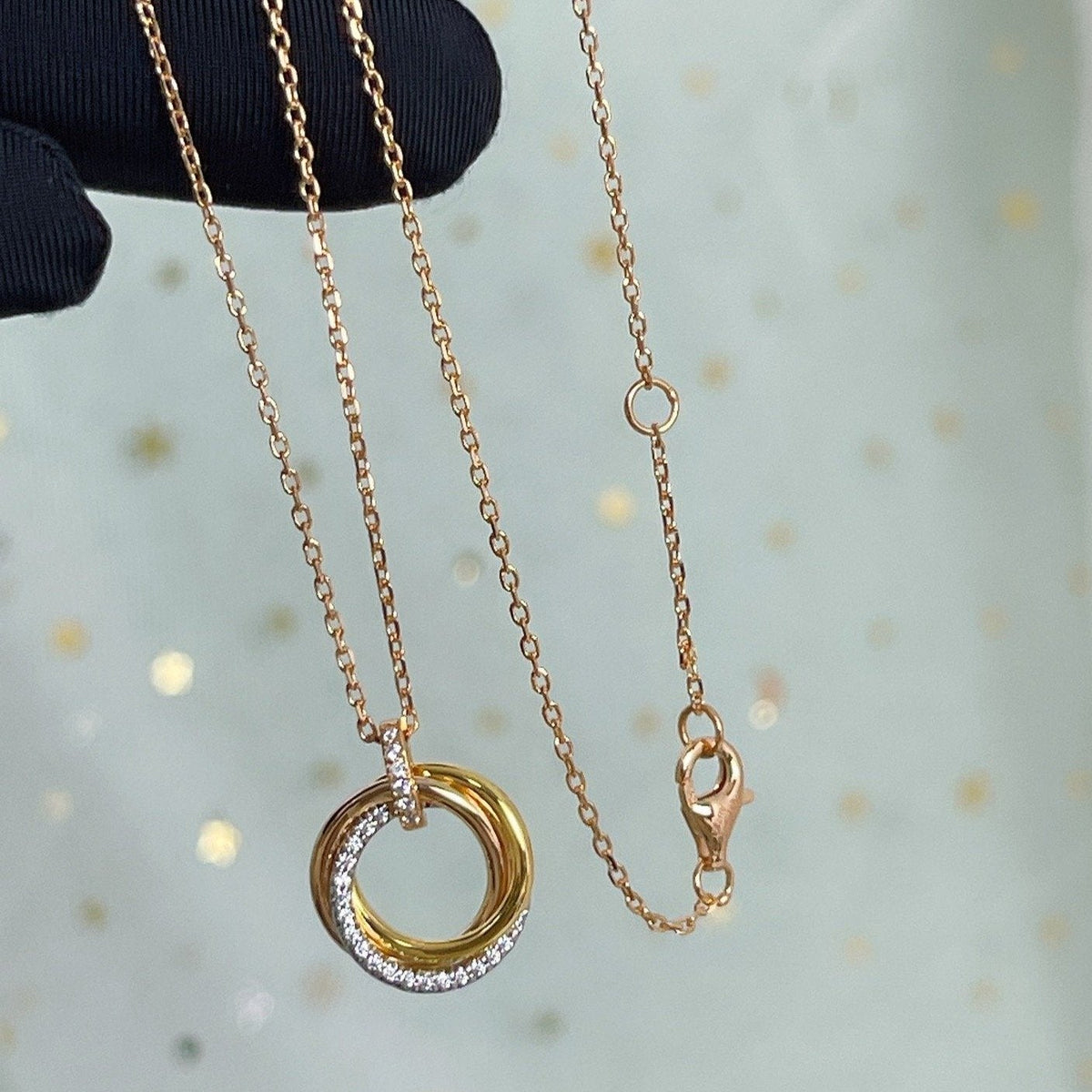 [Cyra] TRINITY HALSKETTE SILBER GOLD ROSÉGOLD DIAMANTEN