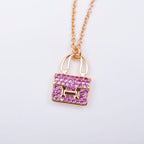 [Cyra]  CONSTANCE PEDANT PURPLE DIAMOND NECKLACE