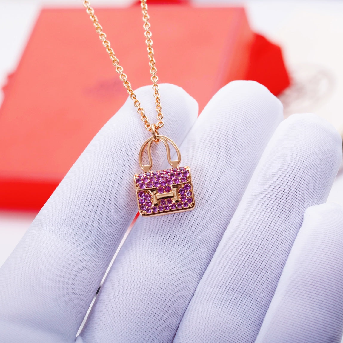 [Cyra] CONSTANCE PEDANT VIOLETTES DIAMANT-COLLIER