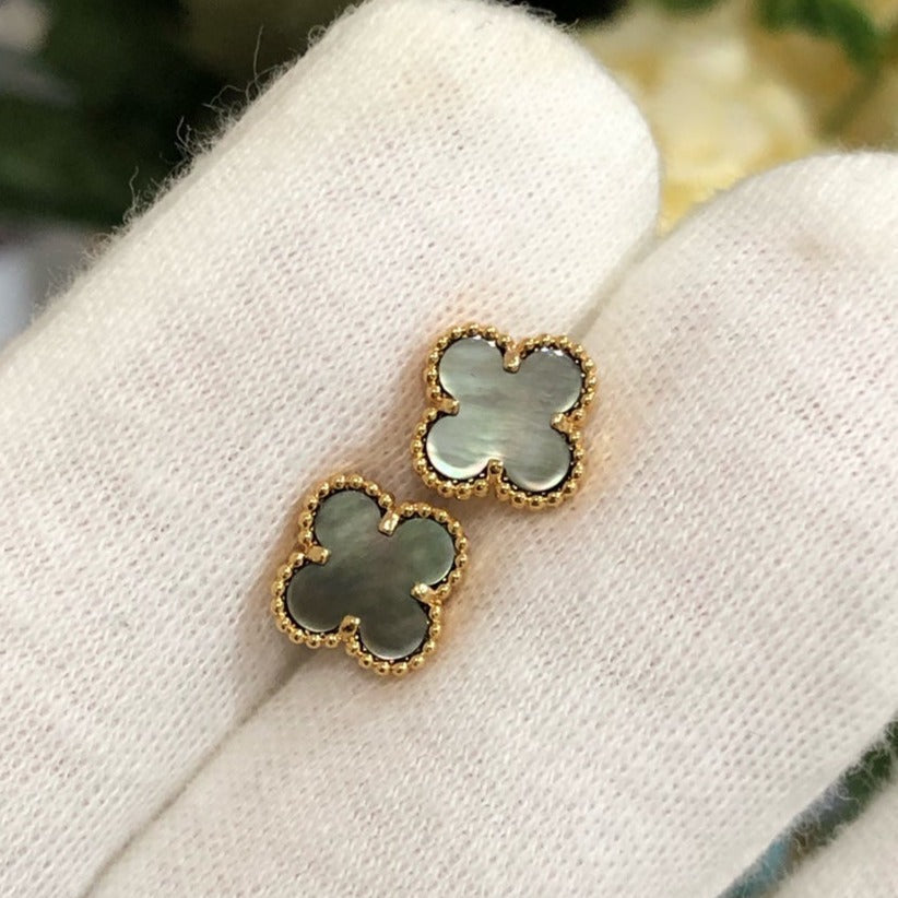 [Cyra]  CLOVER MINI GOLD EARRINGS