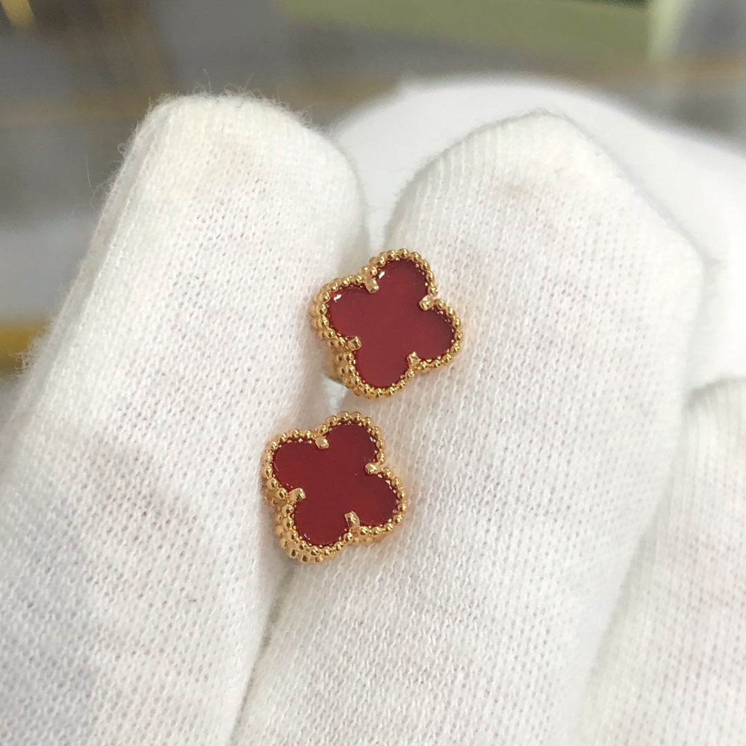 [Cyra]  CLOVER MINI GOLD EARRINGS
