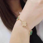 [Cyra] NEUE CLOVER 5 MOTIF MALACHIT ARMBAND KOLLEKTION