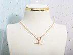 [Cyra]  ECHAPPEE NECKLACE PINK GOLD