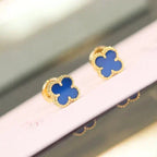 [Cyra] クローバーミニ 9.5mm ターコイズピアス