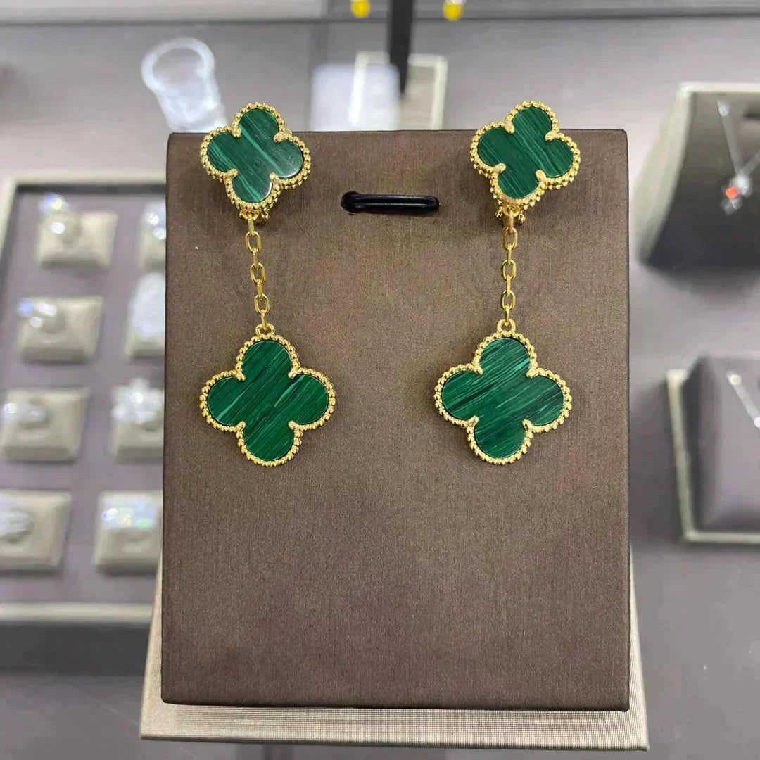 [Cyra]  CLOVER 2 MOTIFS  EARRINGS (MULTIPLE CHOICESC